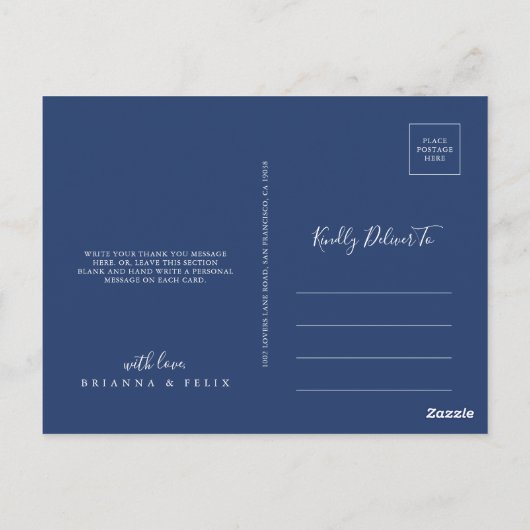 Boho Multicolor Wildflower Bedankt Briefkaart (Achterkant)