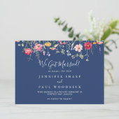Boho Multicolor Wildflower Elopement Aankondiging (Staand voorkant)