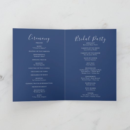 Boho Multicolor Wildflower Gevouwen Trouwen Programma (Binnen)