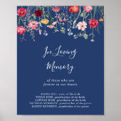 Boho Multicolor Wildflower in het liefdevolle Gehe Poster (Voorkant)