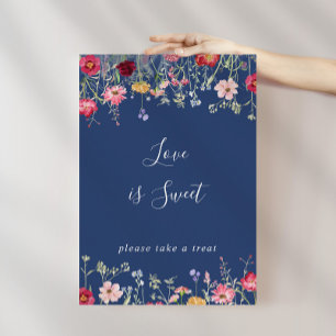 Boho Multicolor Wildflower Love is een zoet teken Poster