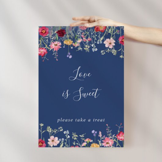 Boho Multicolor Wildflower Love is een zoet teken Poster