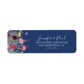 Boho Multicolor Wildflower Retouradreslabel Etiket (Voorkant)