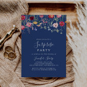 Boho Multicolor Wildflower Surprise Party Kaart