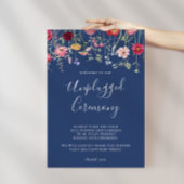 Boho Multicolor Wildflower Unplugged Ceremony Poster