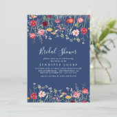 Boho Multicolor Wildflower Vrijgezellenfeest Kaart (Staand voorkant)