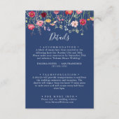Boho Multicolor Wildflower Wedding Details Informatiekaartje (Voorkant)