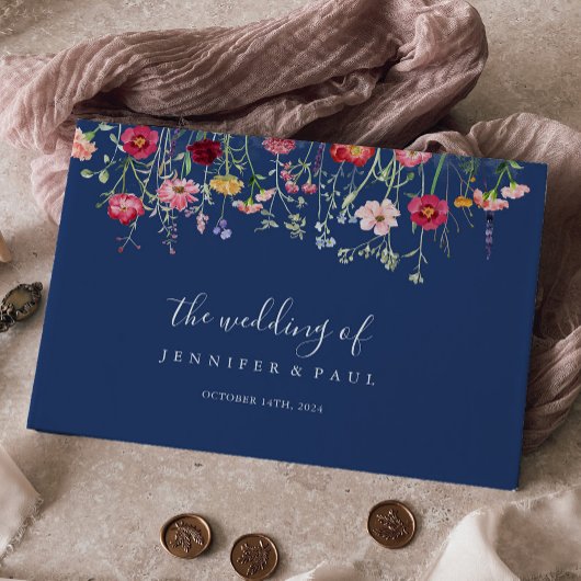 Boho Multicolor Wildflower Wedding Gastenboek