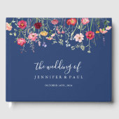 Boho Multicolor Wildflower Wedding Gastenboek (Voorkant)