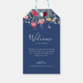 Boho Multicolor Wildflower Wedding Welkom Cadeaulabel (Voorkant)