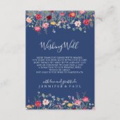 Boho Multicolor Wildflower Wedding Wishing Well Informatiekaartje (Voorkant)