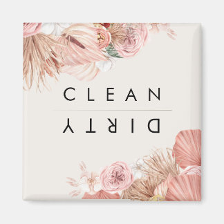 Boho Multicolour Bloemen Collage Witte Magneet