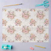 BOHO MUND Floral Script Ephemera Wood Decoupage T Tissuepapier (Craft)