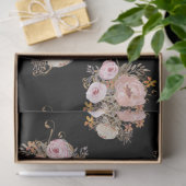 BOHO MUND Floral Waterverf Roos Goud ontkleurd T Tissuepapier (Geschenk)