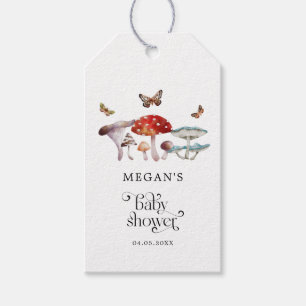 Boho Mushroom Baby shower Cadeaulabel