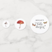Boho Mushroom Baby shower Confetti (Achterkanten)