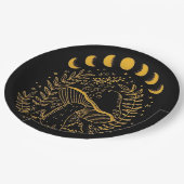 Boho Mushroom, Hippie Mushroom, Mystic Moon Papieren Bordje (Gekanteld)