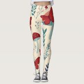 Boho Mushrooms & Butterflies Leggings (Voorkant)