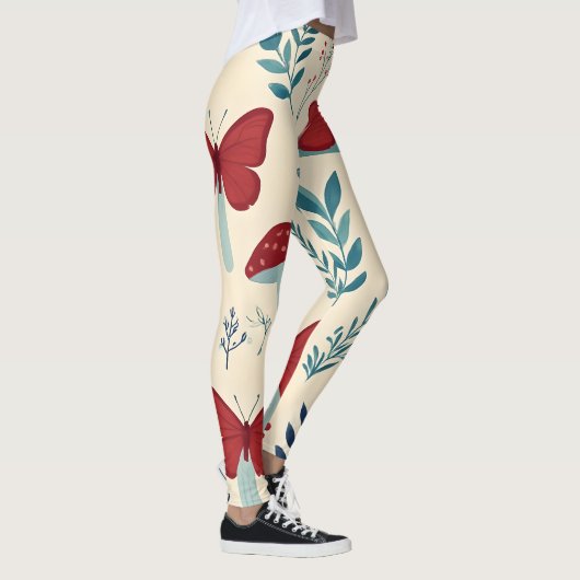 Boho Mushrooms & Butterflies Leggings (Rechts)