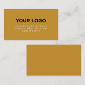 Boho Mustard Yellow | Eenvoudige Logo van het bedr Visitekaartje (Voorkant / Achterkant)