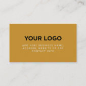 Boho Mustard Yellow | Eenvoudige Logo van het bedr Visitekaartje (Voorkant)