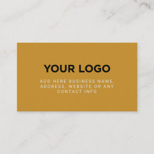 Boho Mustard Yellow Eenvoudige Logo van het bedr Visitekaartje