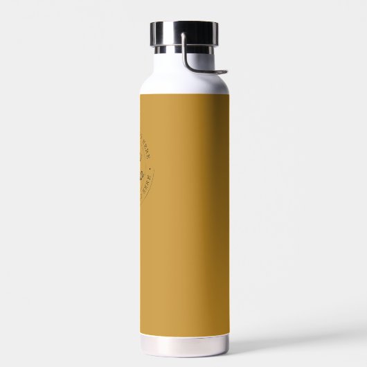 Boho Mustard Yellow | Zakelijke Logo - Blanco Waterfles (Links)