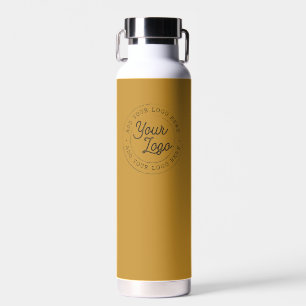Boho Mustard Yellow   Zakelijke Logo - Blanco Waterfles