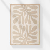Boho Muted Beige Neutrale Botanische Abstracte Kun Poster