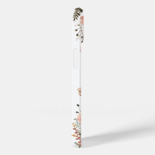Boho Muted Pink Waterverf Wildflowers Case-Mate iPhone Case (Achterkant / Rechts)