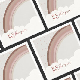 Boho Muted Rainbow Baby shower Girl Napkins Servet