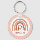 Boho Muted Rainbow Be Sind Inspirerend Quote Sleutelhanger (Achterkant)