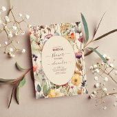 Boho Muted Tones Wildflower Vrijgezellenfeest Kaart