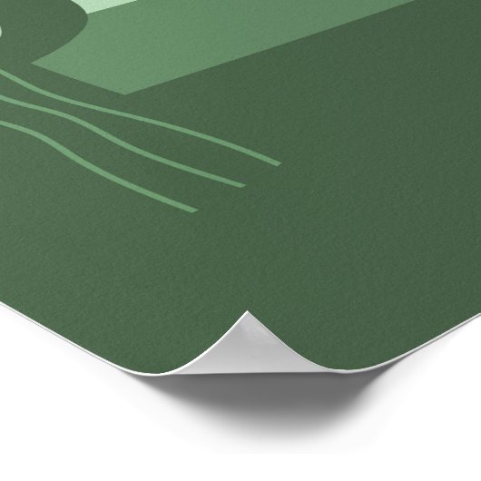 Boho muurkunst, Abstracte Landschapszonsondergang Poster (Hoek)