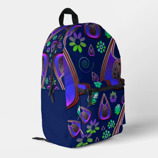 Boho My Treasure 0 Pattern Bedrukte Rugzak (Achterkant Hoek Links)