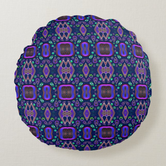 Boho My Treasure 0 Pattern Rond Kussen (Voorkant)