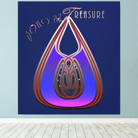 Boho My Treasure Canvas Afdruk (Insitu (Houten vloer))