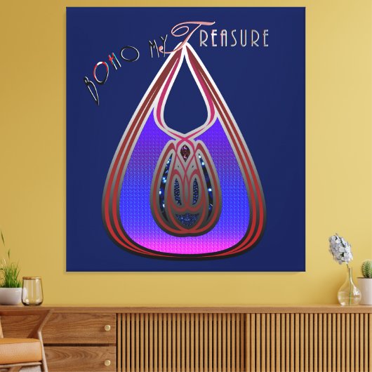 Boho My Treasure Canvas Afdruk (Insitu (Woonkamer))