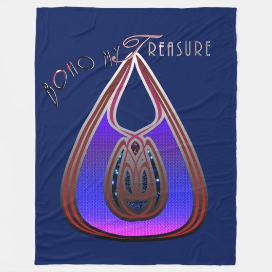Boho My Treasure Fleece Deken (Voorkant)