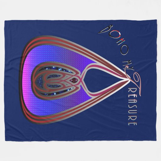 Boho My Treasure Fleece Deken (Voorkant (Horizontaal))