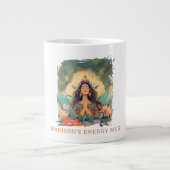 Boho Mystic Energy Spiritual Woman Custom Grote Koffiekop (Voorkant)