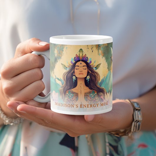 Boho Mystic Energy Spiritual Woman Custom Grote Koffiekop
