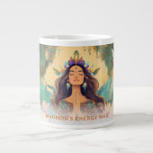 Boho Mystic Energy Spiritual Woman Custom Grote Koffiekop (Voorkant)
