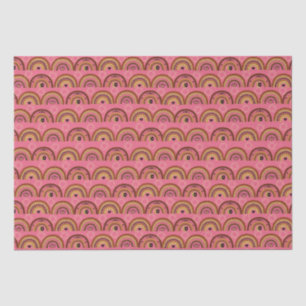 Boho Mystic Eye Rainbow Roos Achtergrond Tissuepapier