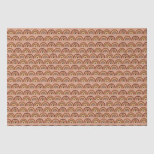 Boho Mystic Eye Rainbow Tan Achtergrond Tissuepapier