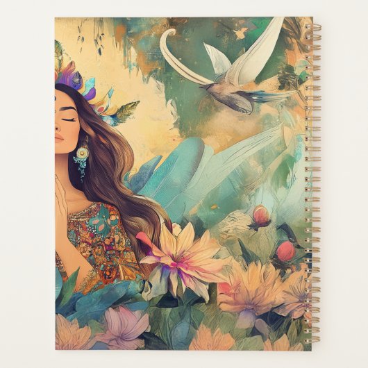 Boho Mystic Spiritual Woman Illustration  Planner (Achterkant)