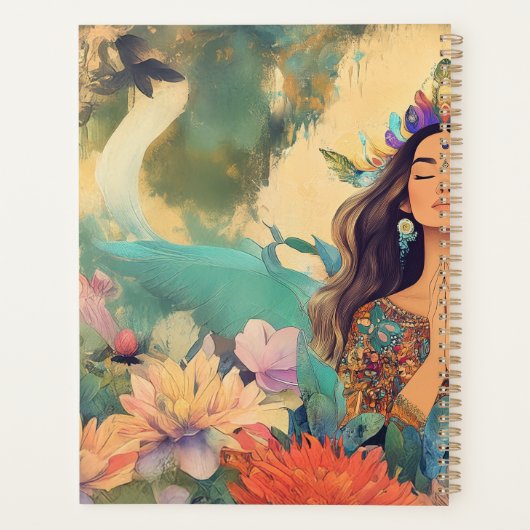Boho Mystic Spiritual Woman Illustration  Planner (Achterkant)