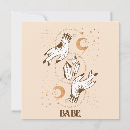 Boho Mystic Tarot Celestial Bachelorette Kaart (Voorkant)