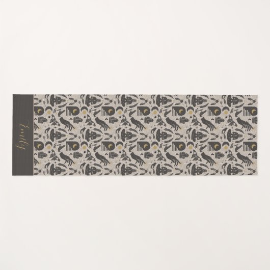 Boho mystiek zen hemelpatroon yogamat (Voorkant (horizontaal))