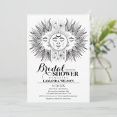 Boho Mystiek Zon & Maan Hemelvaart Vrijgezellenfee Kaart (Staand voorkant)